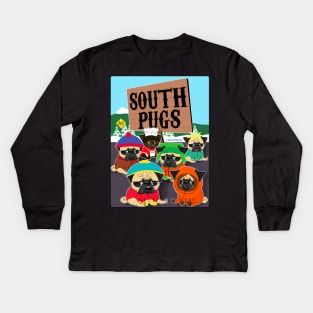 SOUTH PUGS Kids Long Sleeve T-Shirt